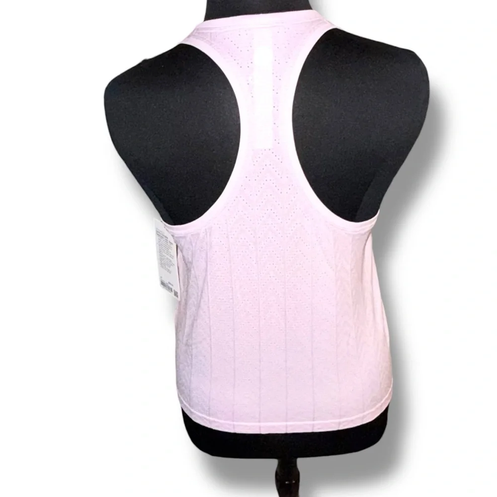 NWT LULULEMON Swiftly Pointelle Racerback Tank *Waist Herringbone Dot Pink 14